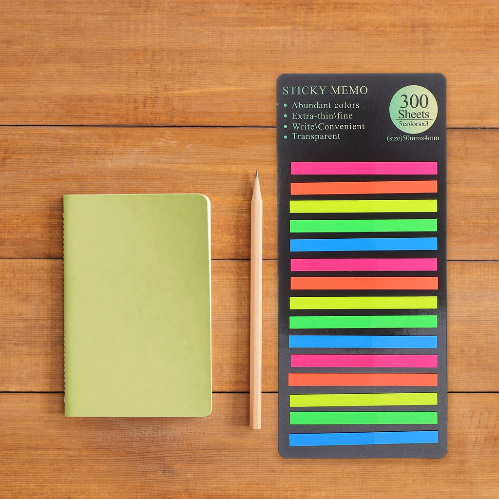 1800pcs Transparent Long Strip Index Tabs Page Markers For Notebooks Journals Book Annotation Supplies Office