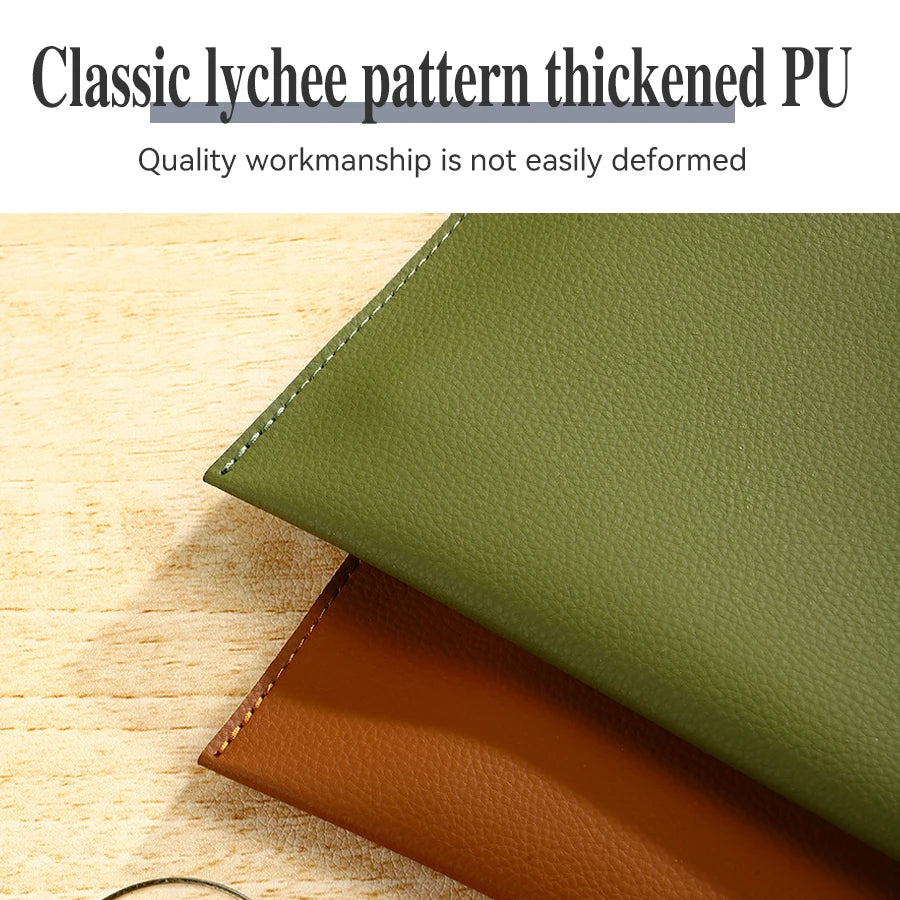 A4 Thick Leather Document Bag, A4 Folder,Business Information Bag, School And Office Supplies, Storage Bag Back To School