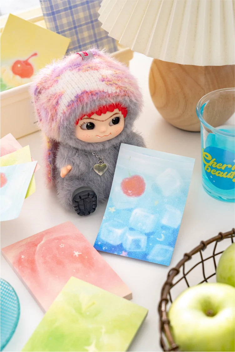 80sheets Summer Dessert Retro Ins Colorful Lead Fruit Painting Message Notes DIY Scrapbook Diary Material Aesthetics Craft Paper