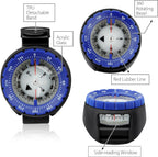 Digital Underwater 50m Diving Compass Professional Waterproof Navigator Digital Scuba Luminous Balanced Watch Swimming Outdoor