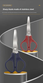 SK5 Alloy Steel Round Head Safety Scissors Ergonomic Multi Color Handle Durable Smooth Home Office School Craft DIY