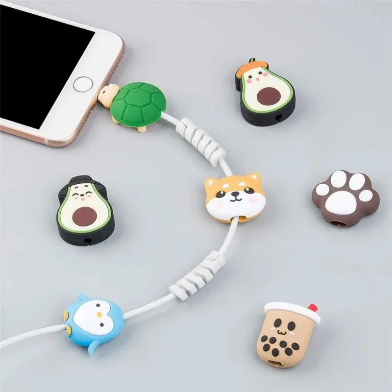 1Pc Charger Plug Protector for iPhone USB Cable Protective Cover Cord Winder Data Line Saver Bite Resistant Cable Guard