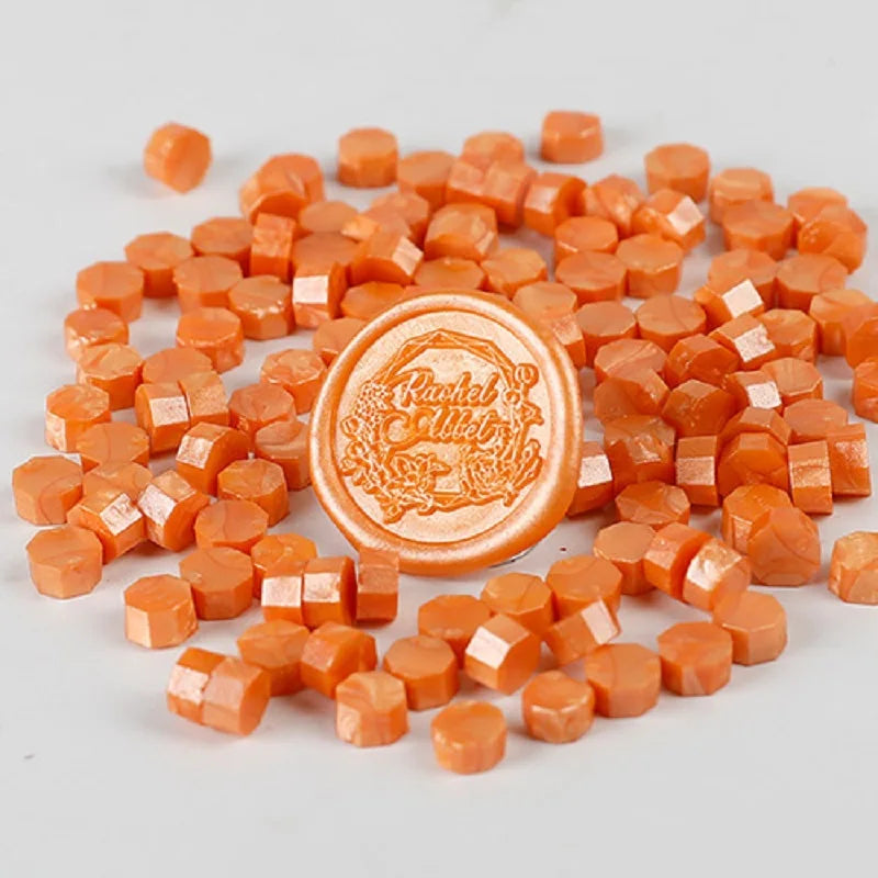 100 Pcs Vintage Wax Seal for Stamps Retro Wax Print Beads Sealing Macaron Gold Wedding Birthday Wax Lacquer for Seals Lacre