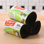 New【1Roll 50*60cm Garbage Bags Thick Convenient Environmental Plastic Trash Bags Disposable Plastic Bag Black Garbage】
