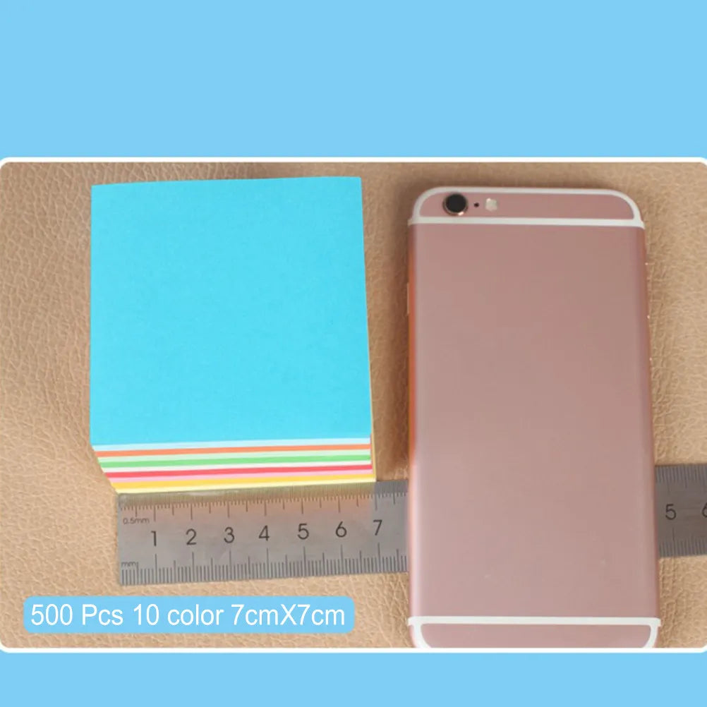 500Pcs 7Cm Construction Paper Colorful Folding Sheets Eco Friendly Safe Craft Material for Kids Kindergarten Art Stationery Home