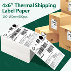 4"x6" Thermal Label Paper 100x150mm Adhesive Stickers Shipping Labels For DHL UPS Express Barcode Logo Label Water/Oil-Proof