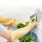 Extended Latex Dishwashing Gloves-Thickened, Tear-Resistant Household Gloves for Kitchen Cleaning,Laundry,Car Washing Labor Work