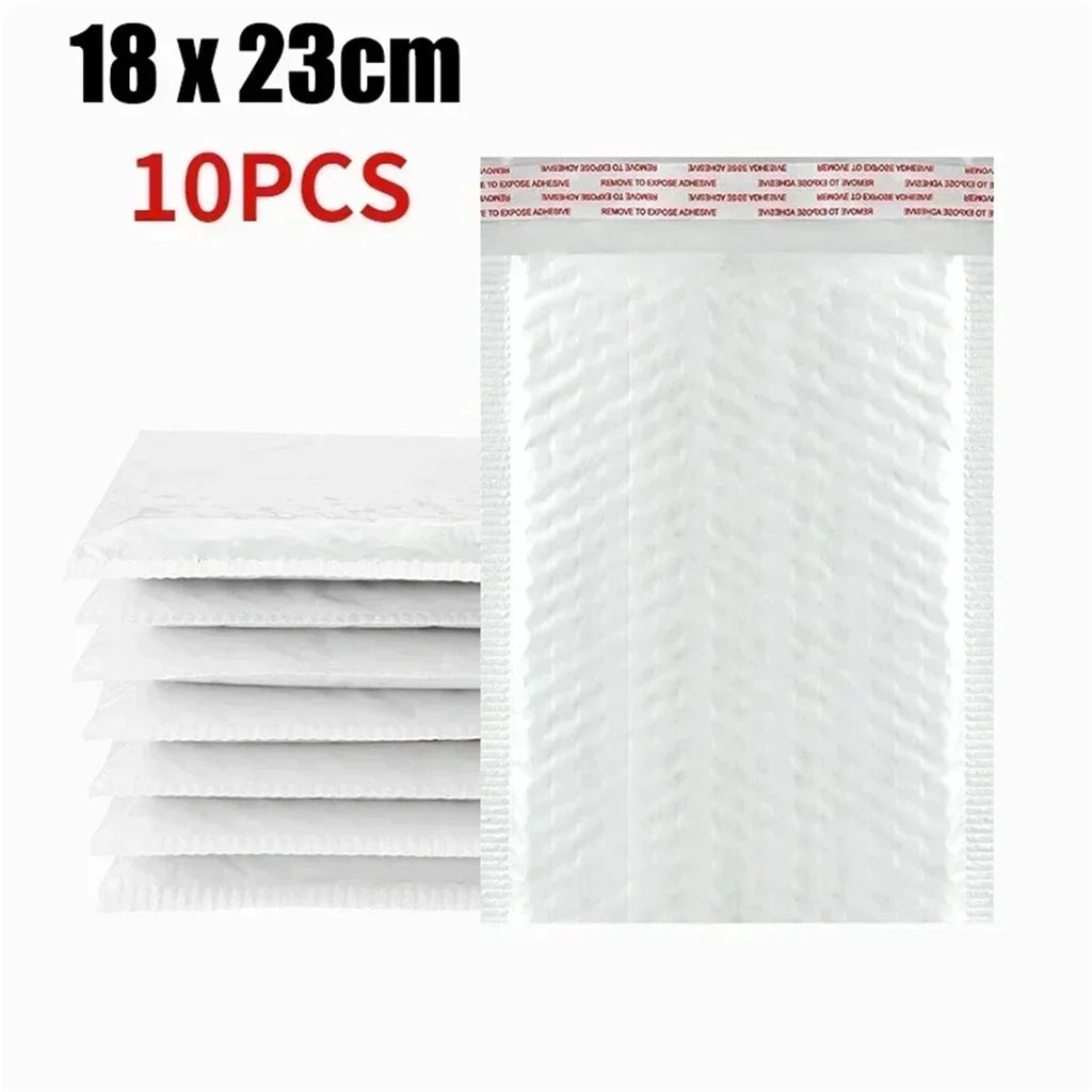 10/50Pcs Bubble Mailers White Poly Bubble Mailer Self Seal Padded Gift Bag Packaging Envelope Bags Book Shipping Package Bag
