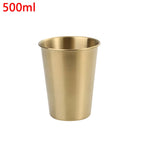 200/300/400/500ml Stainless Steel Beer Cups Household Office Metal Water Drinks Coffee Tumbler Tea Milk Mugs Kitchen Drinkware
