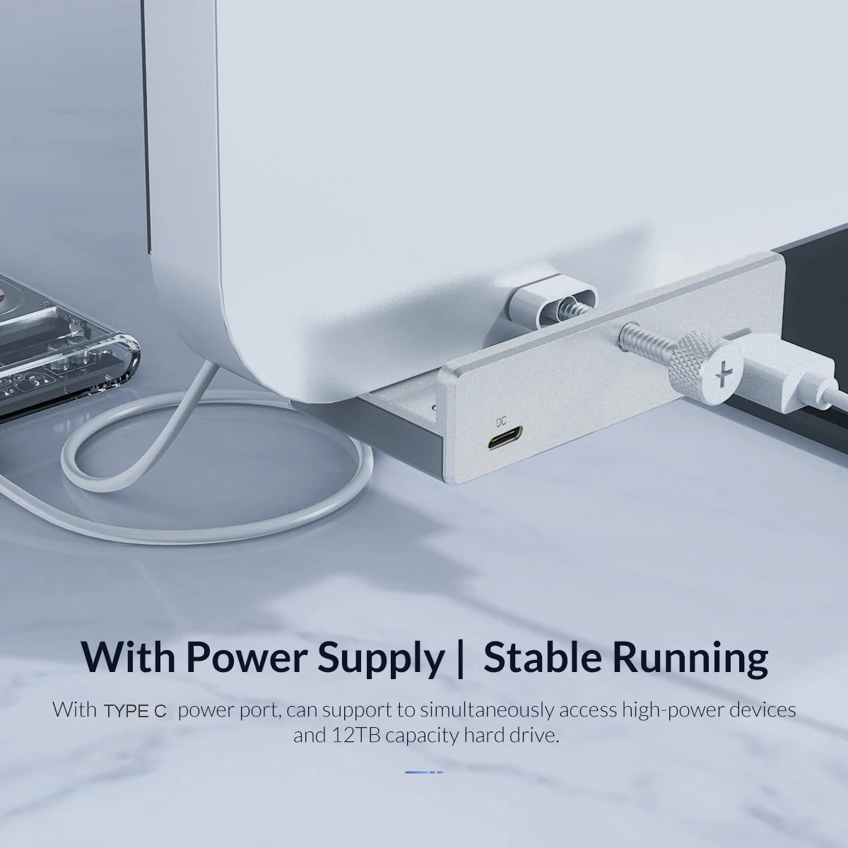 6-IN-1 Black Clip Dock 5Gbps USB 3.0 HUB Aluminum Alloy External Multi USB Splitter Adapter for Laptop Desktop with TF Card Slot