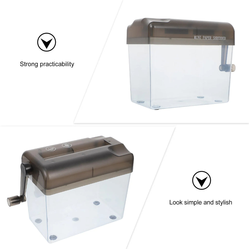 1Pcs Mini Hand Shredder Manual Paper Shredder for Home Office School Lightweight Portable Desktop Document A6 Paper
