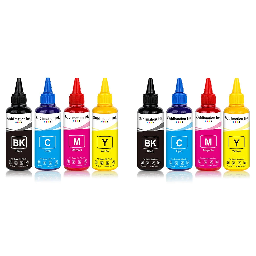 100ml Sublimation Ink 4 Colors/Set for Epson All Printer ET-3700 ET-3800 ET-3850 ET-4800 ET-4810 ET-4850 ET-7700 Printer Ink