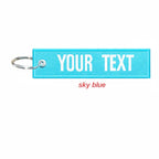 Customized Key Chain Tag Motorcycle Outboard Double Sided Embroidered Keychain