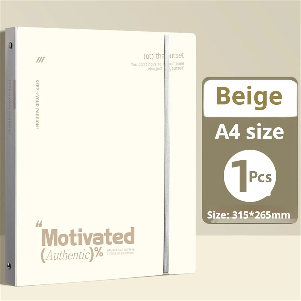 Large Capacity 3-Ring Binder with Pockets for A4 Paper,Holds 220 Sheet Presentation Folder for School Office(12.4x10.43 Inch)