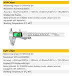 Kerseo Digital Caliper Stainless Steel Metal Vernier Caliber Measuring Tools Woodworking Thickness Gauge Depth Electronic Ruler