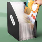 13 Grid Vertical Portable Expandable Accordion Bag Multi-Layer Paper Storage Bag Student Special Office Folder for File Stora