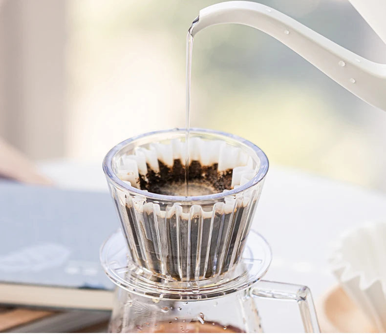TIMEMORE B75 Basket Coffee Dripper Crystal Eye Pour Over Coffee Filter PCTG 1-2Cups Coffee Maker Flat Bottom Increase Uniformity