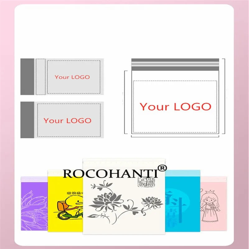 100PCS Custom LOGO Printed White Poly Mailer Mailing Bags Envelope Self Adhesive Eco Friendly Biodegradable Shipping Bag Polybag