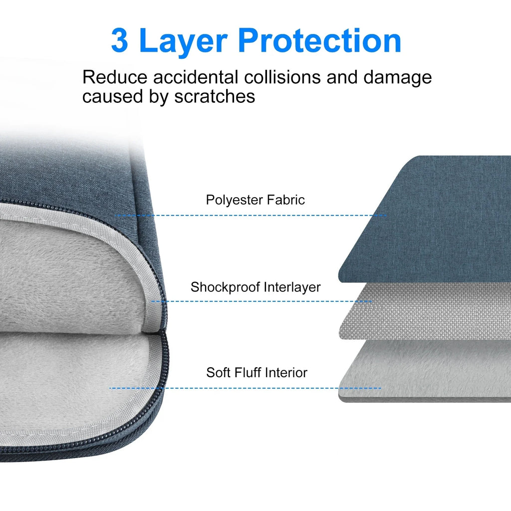 Shockproof Handle Bag Laptop Bag Sleeve 15 13 Inch Laptop Briefcase Cover Suitable for 15-16.7 14-15 12.5-13.5 Inch Computer Bag