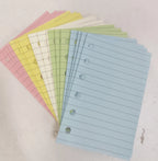 A5 A6 A7 50 Sheet Loose-leaf Colorful Refill Inner Page Line Blank Grid Inner Page Inside Paper Stationery
