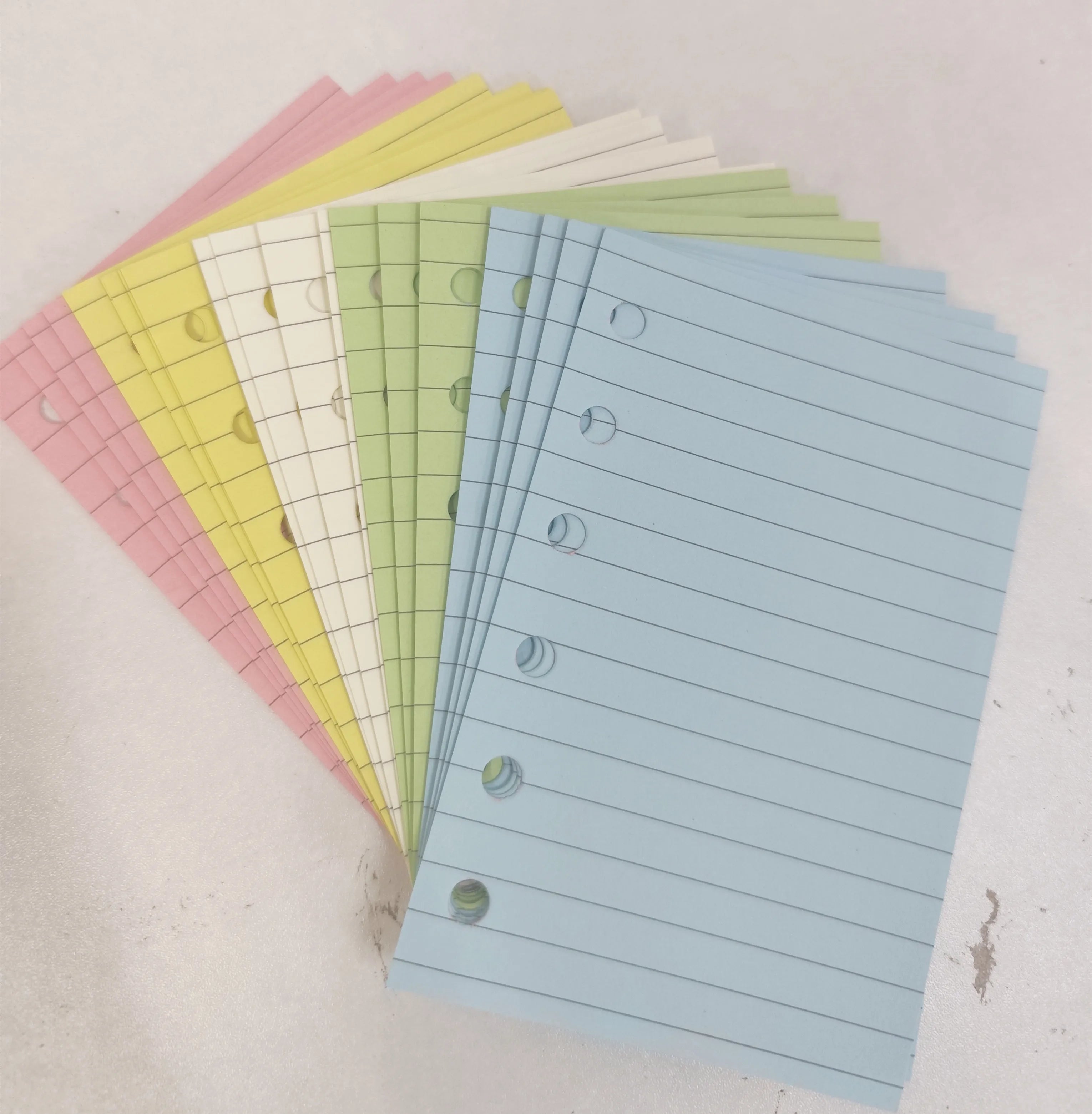 A5 A6 A7 50 Sheet Loose-leaf Colorful Refill Inner Page Line Blank Grid Inner Page Inside Paper Stationery