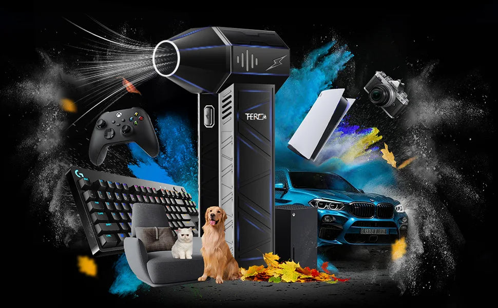 Updated X3Ultra Turbo Fan Jet,Mini Handheld 180000RPM Powerful Compressed air Duster for Car Dryer/PC/Home Cleaning