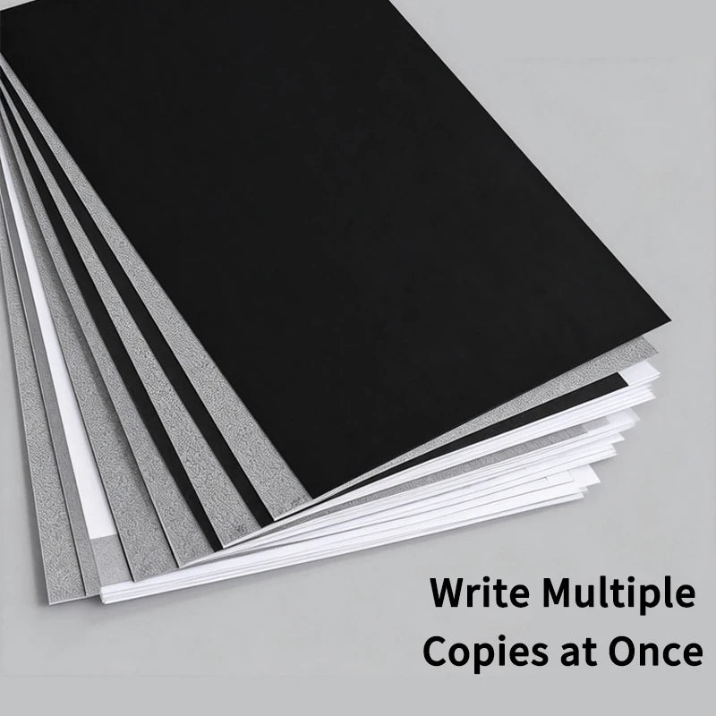 50Pcs A4 Black Graphite Copy Paper Carbon Paper Pattern Letters Erasable Tracing Paper Copy Paper Reusable Image For Office Use