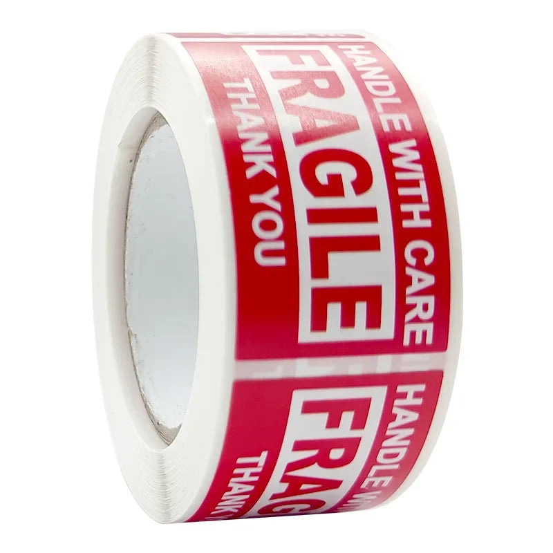 60/250pcs Fragile Warning Label Sticker Please Handle With Care For Goods Shipping Express Label Packaging Warning Sign Tag