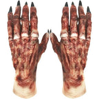 Mummy Hand Latex Gloves for Halloween Easter Costume Lifelike Zombie Prop for Adults Children Party Favor Spooky Dress-Up