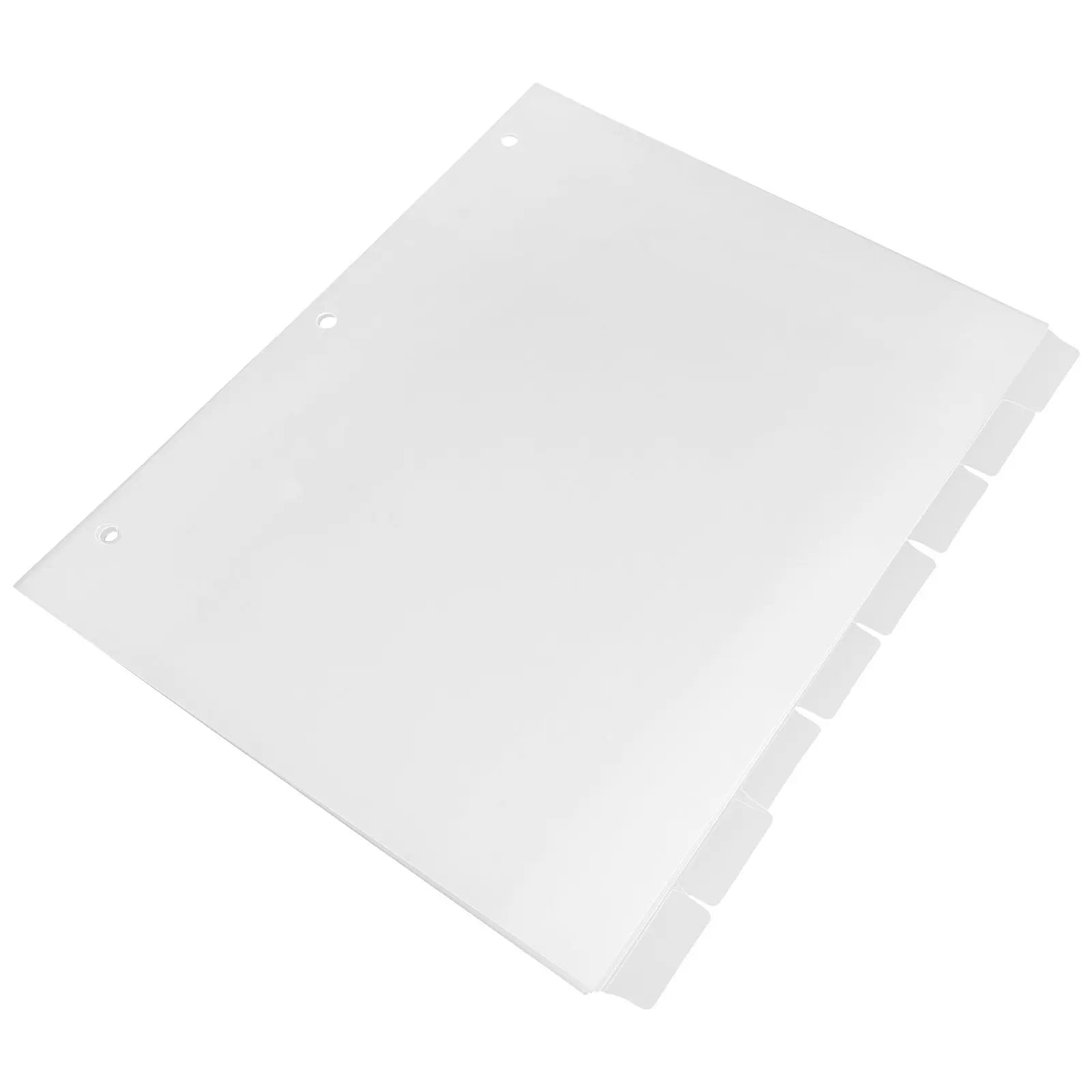 8Sheets Index Dividers PP Material Detachable Notebook Binder Tabs for Efficient Document Organization Index Dividers
