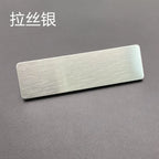 Shirley Custom 7*2cm Custom logo stainless steel name tag with brushed gold silver beauty salon employee ID tag wholesale