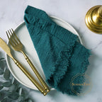 10pcs Napkins 41x41cm Cotton Cloth Gauze Retro Burr Rustic Towel Dining Place Mats Wedding Party Linen Fabric Table Decoration