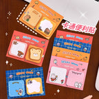 1Pcs Kawaii Cartoon Animal Sticky Notes Sticker 60Sheets Cute Rabbit Bear Capybara Astronaut Memo Pad School Office Stationery