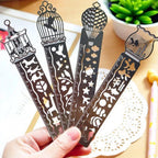 Hollow Bookmark Ruler Creative Beautiful Resistant Painting Drawing Ruler for Students to Learn School Campus Office Stationery