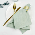 4PC 30X45CM Wedding Cloth Napkins Sage Green Cotton Fabric  Dinner Kitchen Tea Towels Table Design Mat Christmas Decoration