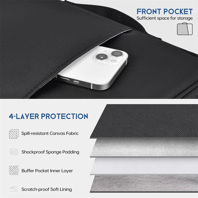 Waterproof Shockproof Handle Bag Laptop Sleeve Case for Macbook Air 11 12 13 13.6 Inch M4 M3 M2 Chip Mac Book Cover Accessories