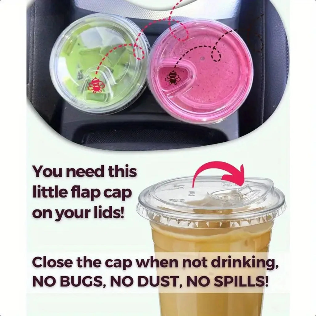 10/20/50pcs Transparent Disposable Coffee Cup Without Straw Suitable for Smoothies and Cold Drinks