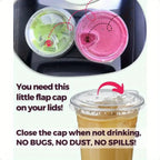 10/20/50pcs Transparent Disposable Coffee Cup Without Straw Suitable for Smoothies and Cold Drinks