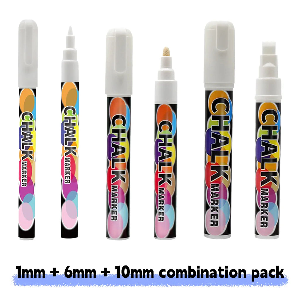 1/3 Pcs White Liquid Chalk Painting, Marking Erasable Dust-free Water-soluble Marking Pen School Classroom Office Supplies