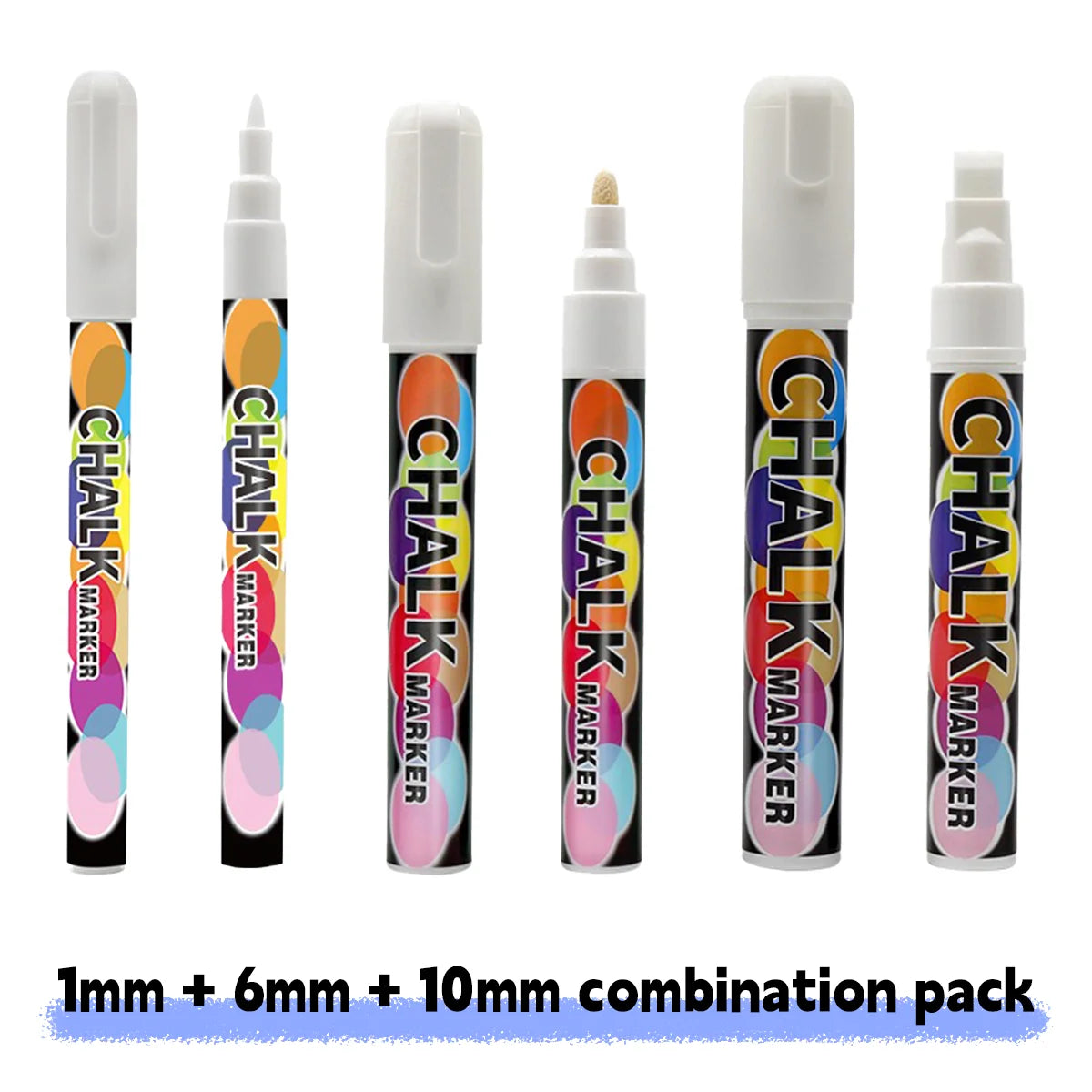 1/3 Pcs White Liquid Chalk Painting, Marking Erasable Dust-free Water-soluble Marking Pen School Classroom Office Supplies