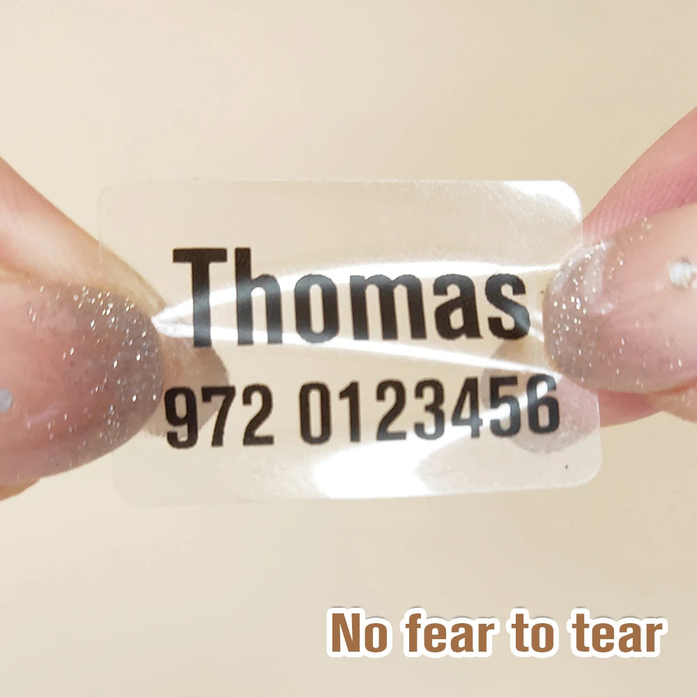 150pcs Transparent Waterproof Name Sticker Custom Personalized Self-adhesive Kids School Label Child Stationery Tag In Hebrew