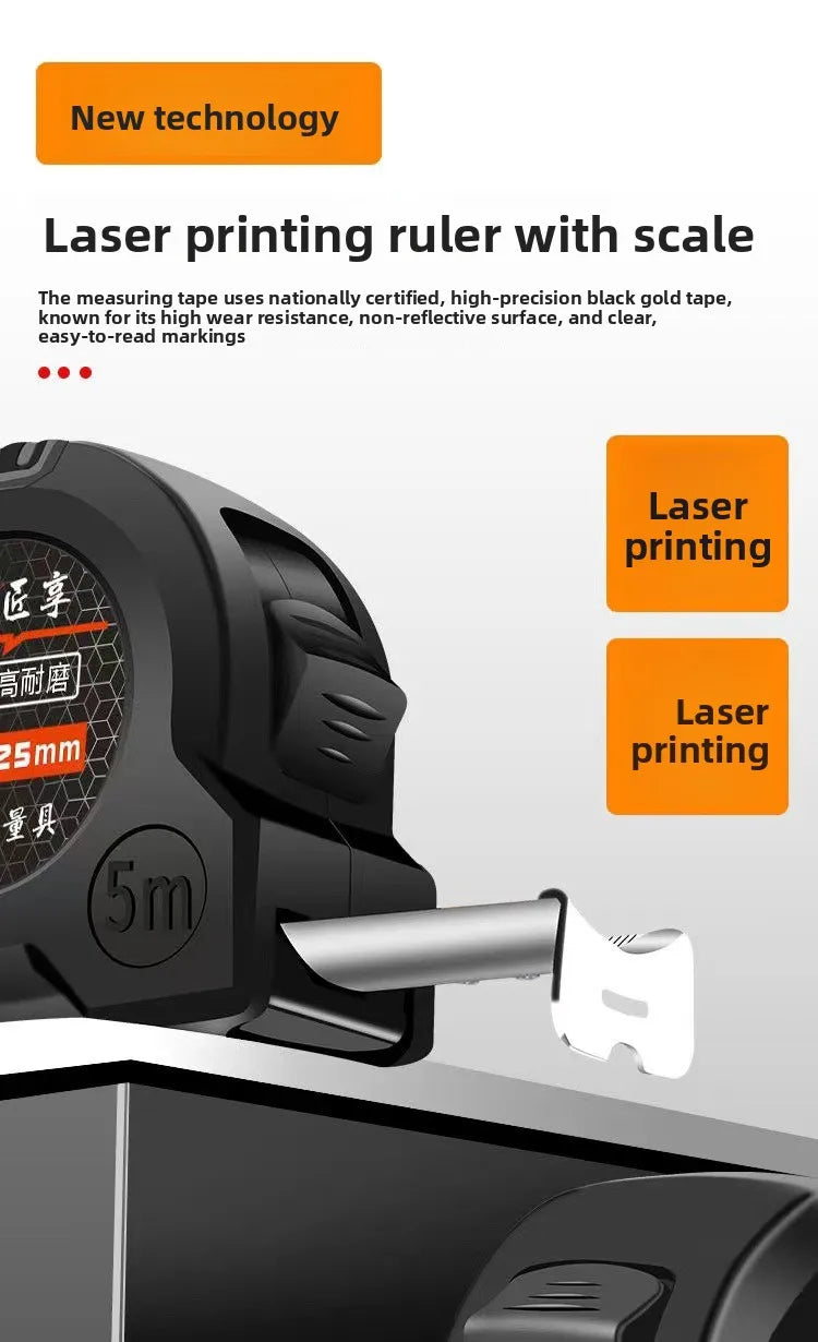 Tape Measure 3/5/7.5/10m, Stainless Steel Drop Resistant Measuring Tape, Household Measuring Tool