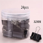 15mm/19mm/25mm/32mm/41mm/51mm Black Metal Binder Clips Long Tail Clip Folder Bookmark Paper Ticket Clip