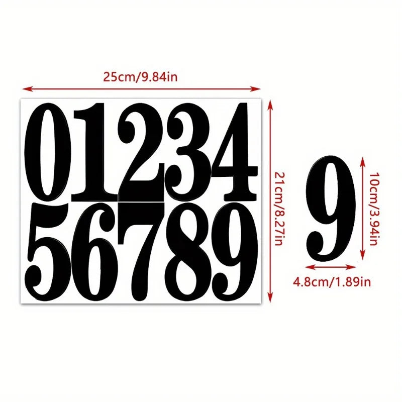 Digital stickers, mailbox stickers, and waterproof digital labels are used to mark house numbers and home office address numbers