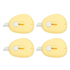 4/8Pcs Mini Box Cutters Retractable Small Utility Knife Portable Cute Letter Envelope Opener with Keychain Hole Office Supplies