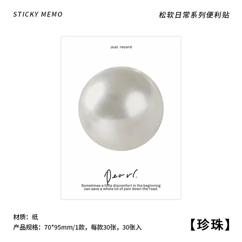 30sheets Fluffy Daily Series Notes Simple Ins Style Check-in Planner Student Notes Message Paper