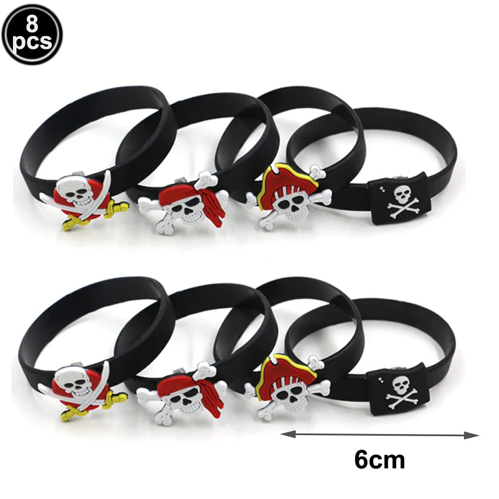 Pirate Party Paper Plate Cup Napkin Party Tableware Pirate Party Decor Pirate Ship Bone Dinnerware Supplies for Adult Kids Decor