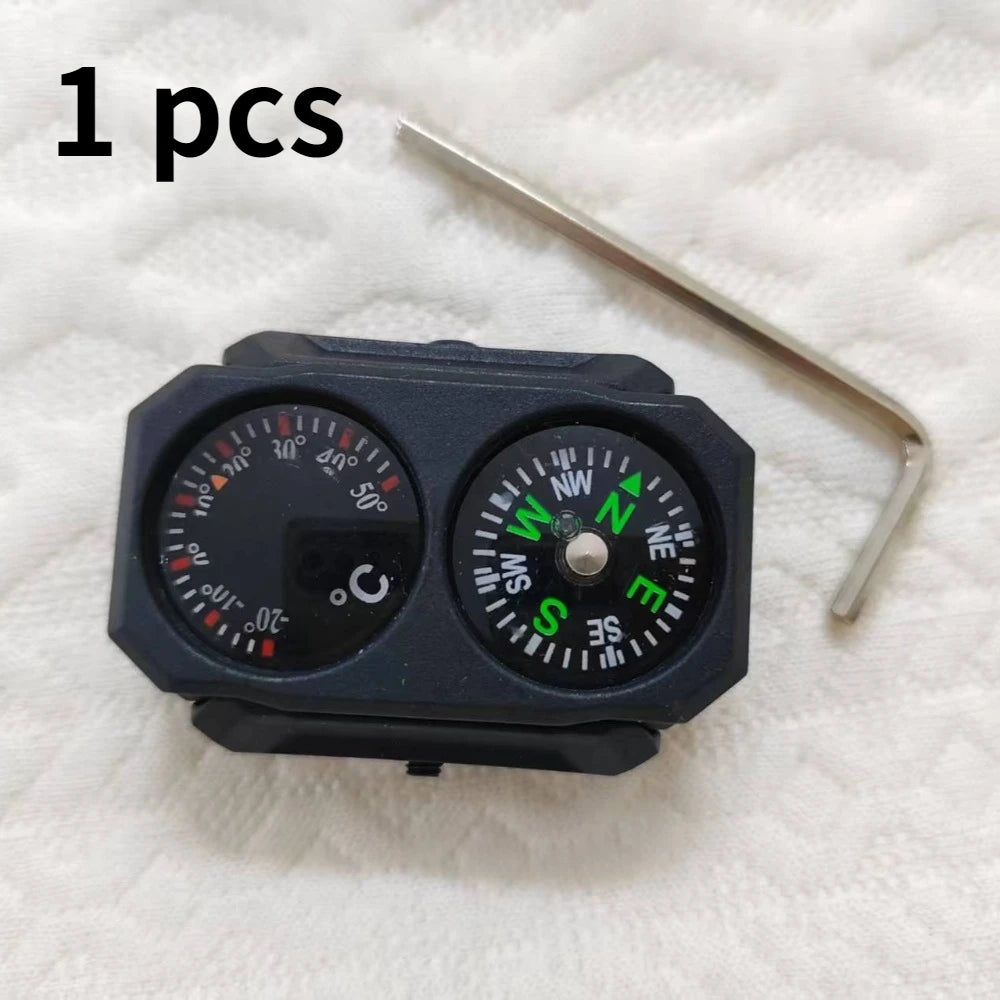 3/5Pcs RCompass Thermometer Combo 2 in 1 Tactical Airsoft AR15 M4 M16 Compact Navigation Thermometer for 20mm Rail Gun Accessory