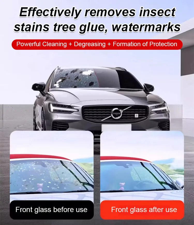 Auto Glass Polishing Liquid Light Scratch Cleaner High Gloss Film Remover Car Body Polish Spray for Windshield Shine Cleaner