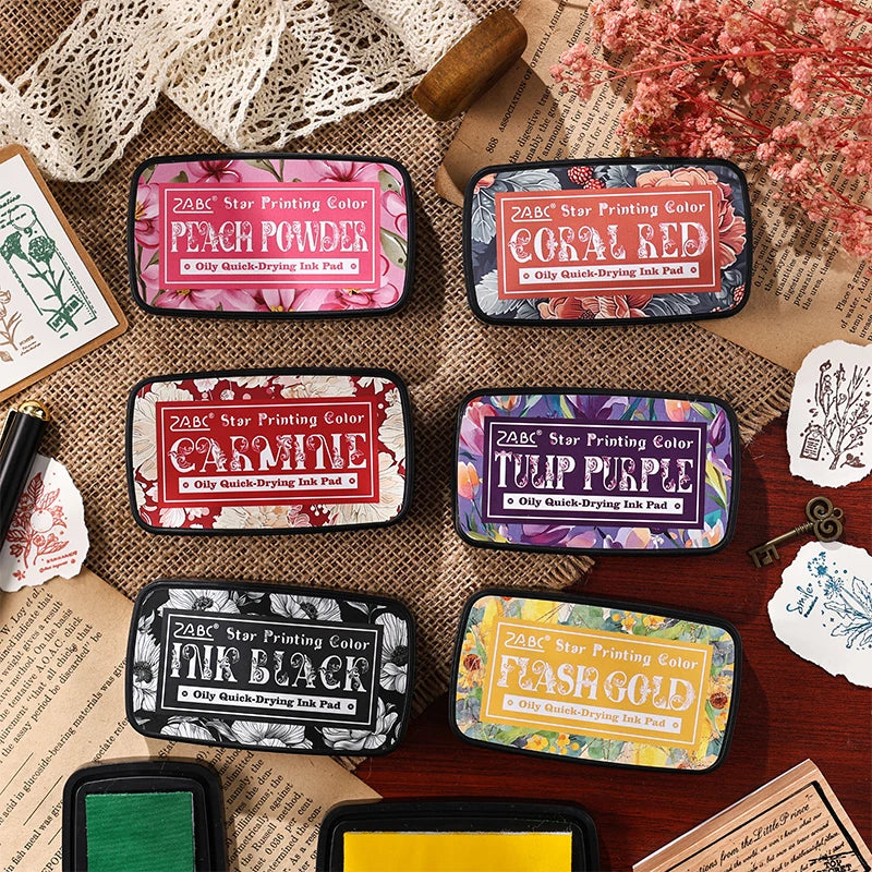 Multicolor Self-Inking Stamp Ink Pad for Planners Art Scrapbooking Student School Supplies Colorful Stationery Accessories